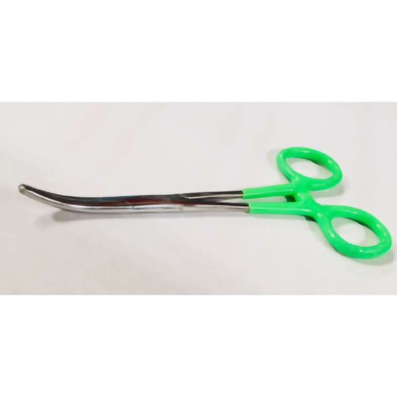 Hemostat,Bent Nose 6-1/4 rubber grip